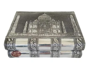 Aluminum Antique Taj Mahal Design Handmade Jewelry Box - Picture 1 of 6