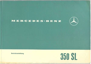 MERCEDES SL R 107 Betriebsanleitung 1971 Bedienungsanleitung 350 SL Bordbuch BA - Bild 1 von 8