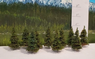MOOSE CREEK TREES - Fir / Pine Trees (2" x 10 Trees) Model Trees - HO N Z Scale - Image 1 of 4