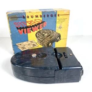 VINTAGE BRUMBERGER STEREO VIEWER # 1265 con scatola ~ bachelite a batteria USA - Foto 1 di 15