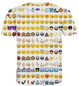 T-Shirt Emoji Smiley Chat Grösse XL Whatsapp Handy iPhone - Picture 1 of 2