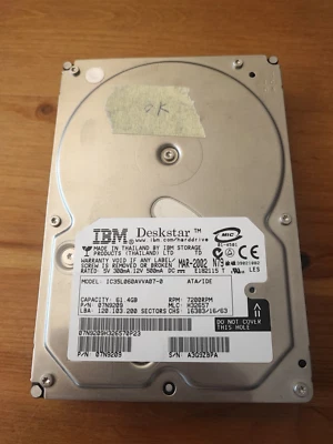 IBM DeskStar IC35L060AVVA07-0 - 61,4 GB - 3.5" IDE - Sektoren Geprüft - Bild 1 von 3