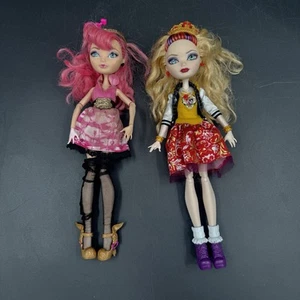 Lot Of 2 Ever After High Dolls C.A. Cupid & Apple White School Spirit 2012 - Picture 1 of 7