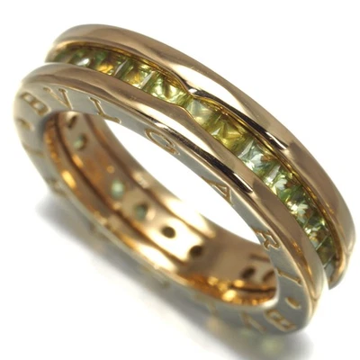 Auténtico Anillo BVLGARI Peridoto B.Zero1 Eternidad Completa XS EU49 Oro Amarillo 18K 750 Foto 1 de 4