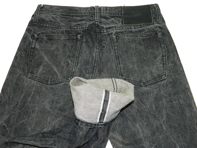 Jeans para hombre con ribete sin marca grafito botón mosca etiqueta sin medida talla 30x32 Foto 1 de 4