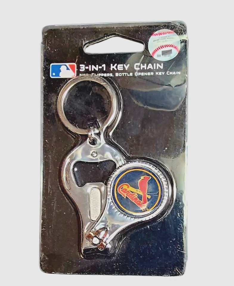 St. Louis Cardinals 3-In-1 Keychain, Nail Clippers, Bottle Opener, Key Ring MLB - Image 1 of 1