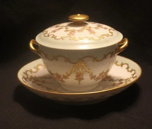 D&C LIMOGES FRANKREICH GEDECKTER BOUILLION SET - Bild 1 von 6