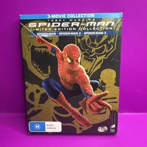 RARO! Fuera de existencia Spider Man Edición Limitada 1 2 3 Colección de Películas Blu Ray Región B - Imagen 1 de 5