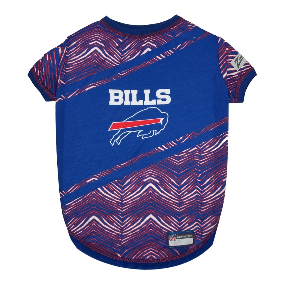 Camiseta Pets First NFL Zubaz Pet para cães e gatos disponível em 5 tamanhos de equipe e 5 - Imagem 1 de 4