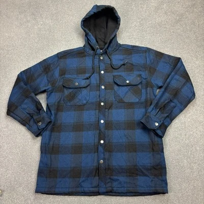 Dickies Jacket Adult Medium Blue Chore Work Wear Fleece Lined Hood Coat Men - Image 1 of 4