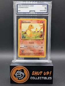 Charmander 046/102 Regular 1999 Pokemon Base Set WOTC AGS 9 - Picture 1 of 2