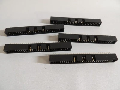 5-Pack 60-Pin 2x30 2.54mm IDC Shrouded Box Header Male Dip Type Connectors - Image 1 of 2