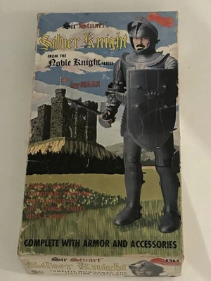 Marx Original Sir Stuart Caballero de Plata Caja Original 99% Completo Falta Flechas Foto 1 de 4