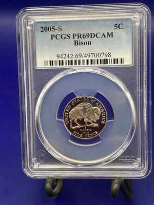 2005 S BISON JEFFERSON NICKEL PCGS PR69DCAM - Image 1 of 4