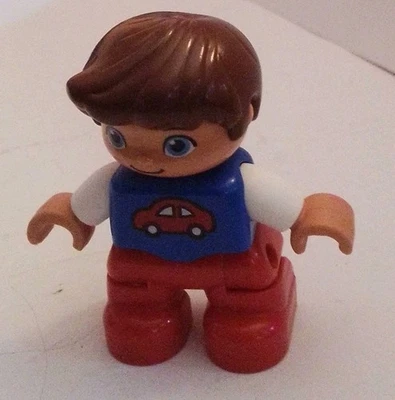 Figura vintage de 2" de camisa de coche de niño LEGO Duplo  Foto 1 de 4