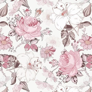 Floral Peel and Stick Wallpaper Modern Pink Wall Paper Self Adhesive Removabl... - Picture 1 of 8
