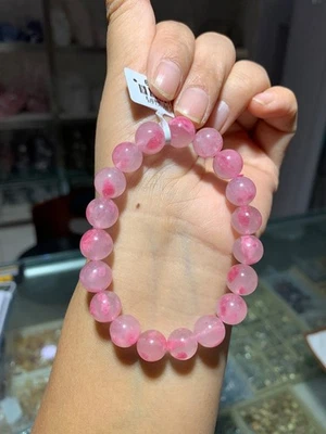 Pulsera Cuentas Mujer Rodonita Rosa Natural 10mm Argentina Foto 1 de 3