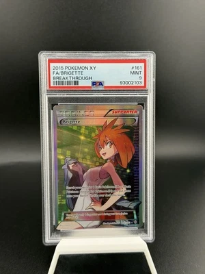 PSA 9 Brigette Full Art Trainer Wifu 161/162 Pokemon XY Breakthrough MINT Card - Image 1 of 2