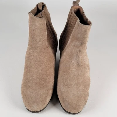 Array Mujer Blair Taupe Gamuza Tacón Bloque Botines Zapatos EE. UU. 8,5 M Foto 1 de 4