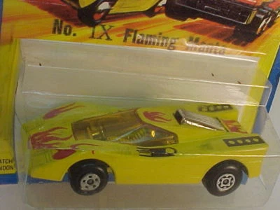 1976 MATCHBOX SUPERFAST FLAMING MANTA HAIRY HUSTLER NEW ON DAMAGED CARD - Image 1 of 4