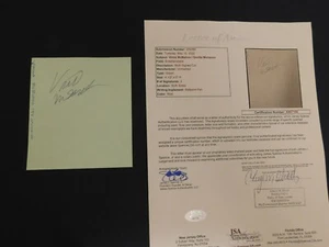 Vince McMahon Gorilla Monsun signierte Vintage Albumseite selten vollständiger Name Autogramm JSA - Bild 1 von 3