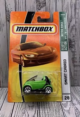 Matchbox Smart Cabrio #28 Metro Rides Diecast Car Green New - Image 1 of 4