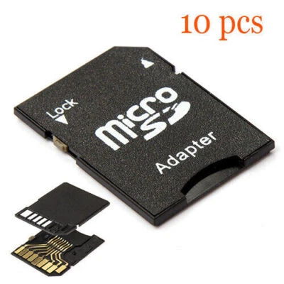 10 PCS Micro SD Adapter TF To SD SDHC Converter Transflash Memory Card Adapter - Image 1 of 4