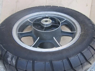 kawasaki ltd 454 rear rim wheel tire (NICE) 1985 LTD 454 Rear Rim Tire oem - Image 1 of 4