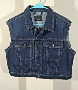 Chaleco Denim Hudson Los Angeles Talla Pequeña Azul Muestra De Gran Tamaño - Imagen 1 de 6