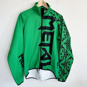 Twin Six Jacket Men M Metal Cycling Denali Thermal Warm Full Zip Green Black - Picture 1 of 12