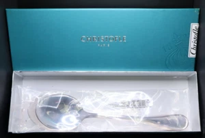 Christofle Silver Plated Albi Salad Serving Spoon 2 Piece Flatware Set - Picture 1 of 5
