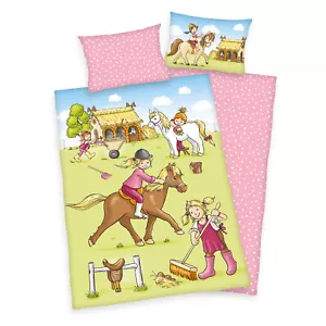 Baby Best Pony Farm Horse Quilt Cover Set for Baby or Toddler Bed - Picture 1 of 2