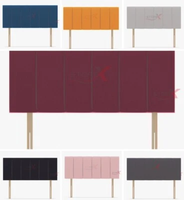 STARX 24 Inches Height Vertical Plush Fabric Velvet Padded Lined Headboard For Bedroom