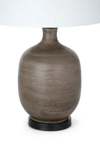Set of Two 28" Black Table Lamp With White Empire Shade - Picture 1 of 8