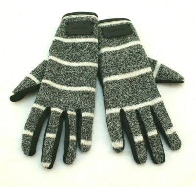 Nuevos guantes CALVIN KLEIN SM/MED negros sal y pimienta para mujer clima frío al por menor $58 Foto 1 de 4