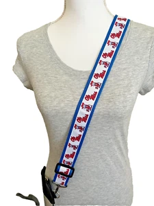 Ole Miss Purse Strap 46" Grad alumni Gift 4 her mom stocking stuffer Colonel Reb - Picture 1 of 6