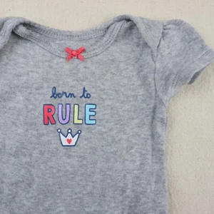 Baby Carters Princess Bodysuit Size 3 Month Infant Born To Rule Short Sleeve 3M - Picture 1 of 7