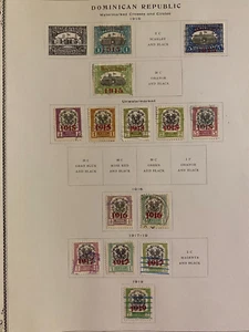 DOMINIKANISCHE REPUBLIK, 1915-1919, Lot von 14 Marken, gebraucht / aufklappbar - Bild 1 von 4