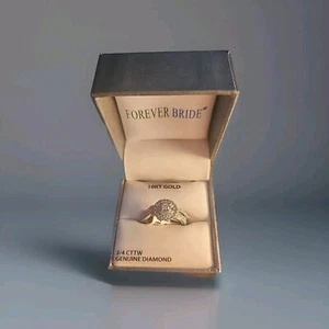 10k Gold 3/4 Cttw Bridal Set - Picture 1 of 3