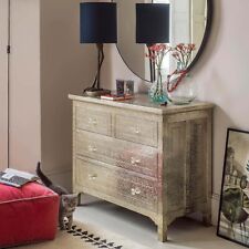 Graham and Green Embossed Metal Chest of Drawers