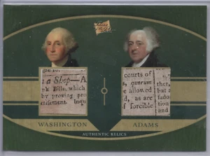 2024 Pezzi del Passato George Washington John Adams DUAL HISTORICAL RELIC POTUS b - Foto 1 di 1