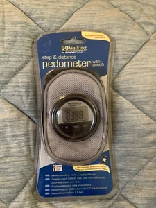 Go Walking Calorie Step & Distance Pedometer Blue Sportline New Sealed W/ Pouch - Picture 1 of 2