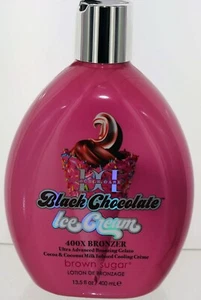 Double Dark Black Chocolate Ice Cream tanning lotion with 400X Bronzer. 13 fl oz - Picture 1 of 1