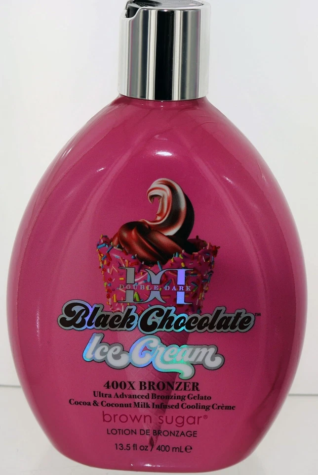 Double Dark Black Chocolate Ice Cream tanning lotion with 400X Bronzer. 13 fl oz - Image 1 of 1