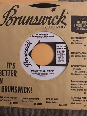 Demitriss Tapp - Woman ( Sensuous Woman ) Mono / Stereo - Brunswick Demo - M- - Image 1 of 2