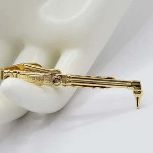 Victor Cutting Tool Blow Torch Weld Vintage Gold Tone Necktie Tie Bar Clip Clasp - Picture 1 of 9
