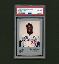 1986 Memphis Chicks Silver /5,000 Bo Jackson (Portrait) Rookie PSA 8