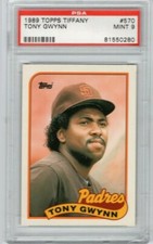 1989 Topps Tiffany #570 Tony Gwynn PSA 9 MINT GLOSSY HOF SAN DIEGO PADRES SP