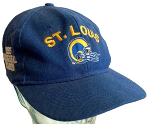 Vintage St Louis Rams Snapback Mütze Cap Blau Logo 7 Plain Logo NFL Football 90s - Bild 1 von 11