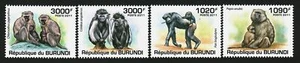 Burundi 2011 Set Of 4 Stamps Primates Monkeys MNH #15318 - Picture 1 of 1